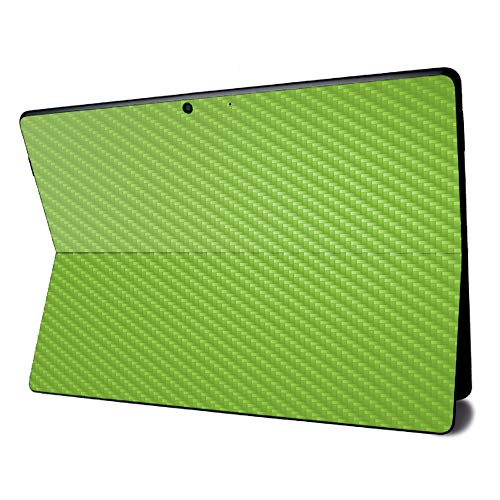 Image of MightySkins Carbon Fiber Skin for Microsoft Surface Pro X - Solid Lime Green | Textured Carbon Fiber Finish | Easy to Apply, Remove, and Change Styles | Made in The USA