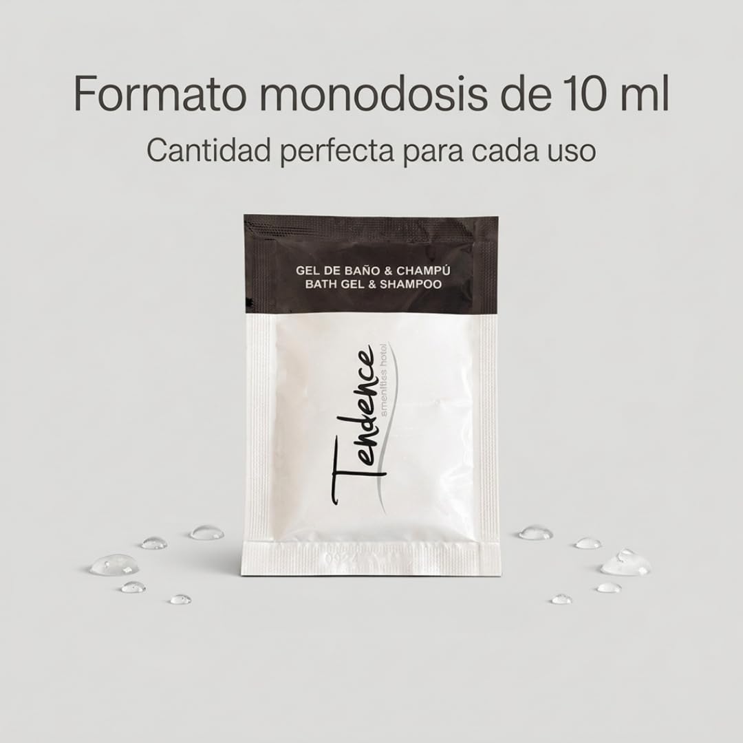 1000 unidades de Gel de Baño y Champú Amenities Hotel – Cosmética Hotelera Ecológica para Hoteles, Casas Rurales y Alojamientos Turísticos | Producto de Bienvenida para Habitaciones y Huéspedes.