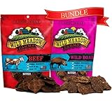 Wild Meadow Farms - Classic Beef & Wild Boar Bites, Soft Jerky Treats for Dogs, Grain-Free for Training, Portioning, High-Value Rewards, Suitable for All Breeds & Ages - 3.5 Ounce Pouch