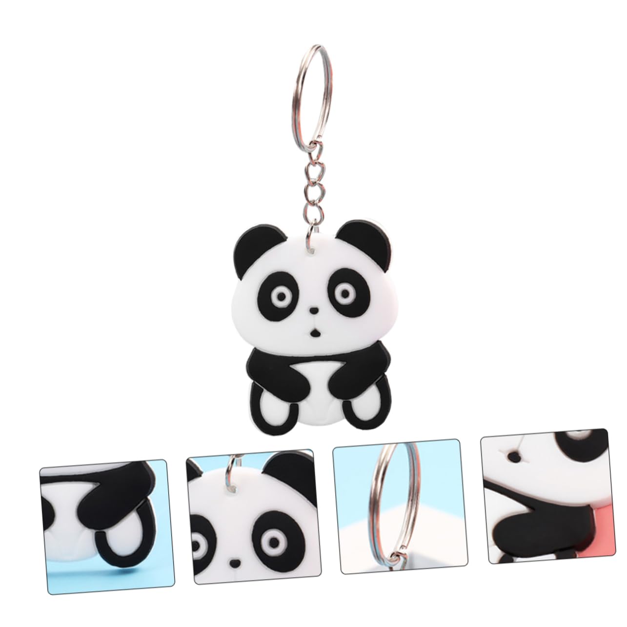 OSALADI Panda Toy Keychain Plush Keychain for Boys and Girls Schoolbag Key Chain Backpack Hanging Ornament Animals Pendant
