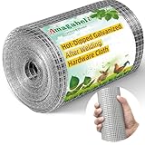 Amagabeli Hardware Cloth 8 inch x 20 ft 1/4 Inch Galvanized Wire Mesh Small Animal Barrier for Foundation Vents Fence Gaps Shed Bottom Chicken Coop Repair Rustproof Critter Blocker Screen DIY Craft