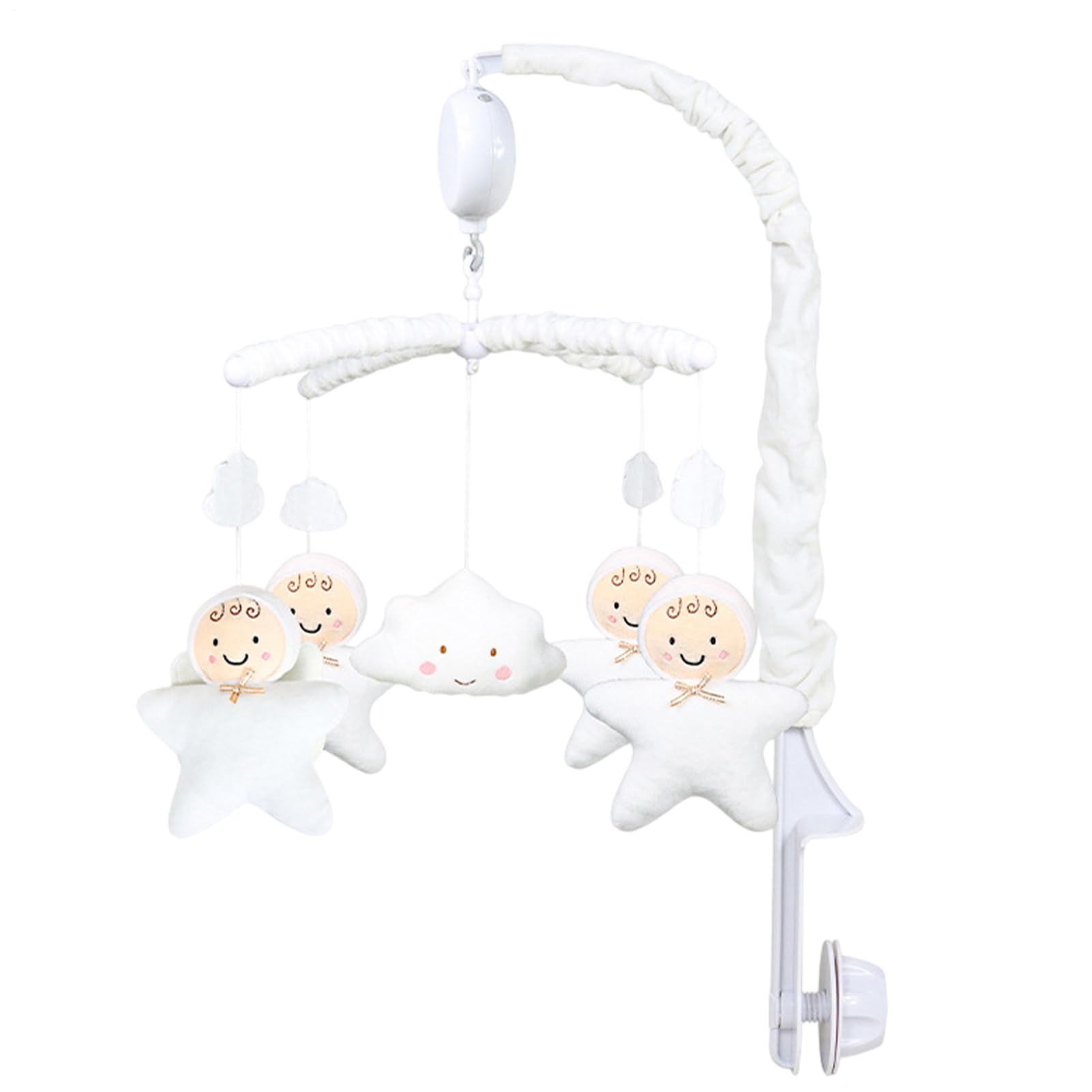Giostrina musicale per culla - Giostrina musicale per culla, proiezione di stelle, funzione di temporizzazione | Carillon con telecomando, controllo tramite emote e funzione di temporizzazione, peluch