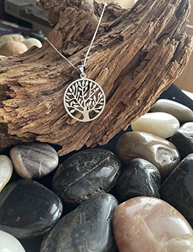 Large Celtic Tree of Life Sterling Silver Pendant Necklace 20"4