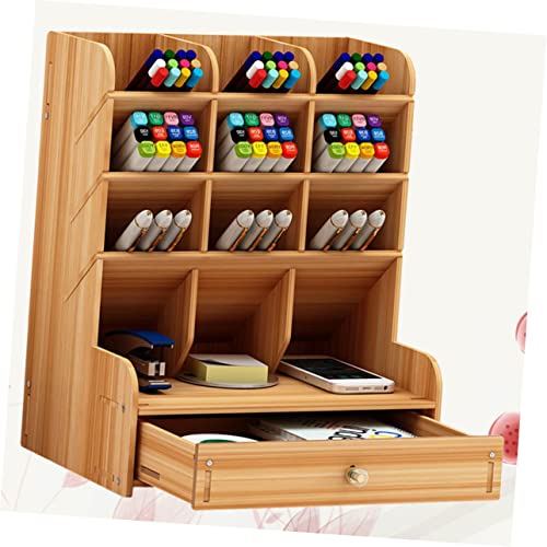 Étagère multifonctions compartiments multiples en bois pour votre bureau à la maison - 8