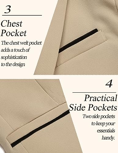 Image of COOFANDY Men's Casual Blazer Jacket Slim Fit Sports Coat Business Suit Jackets One Button