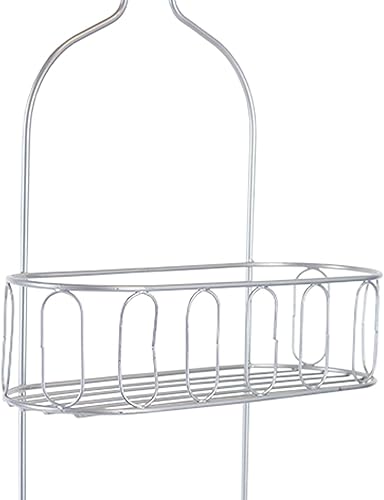 Miniatura 7 de Home Basics Ganchos inferiores de 2 niveles, bandeja central de jabonera y diseño de alambre abierto para almacenamiento eficiente en el baño,