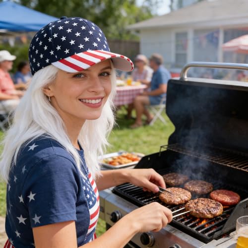 Gorra béisbol bandera americana para hombres y mujeres miniatura 4