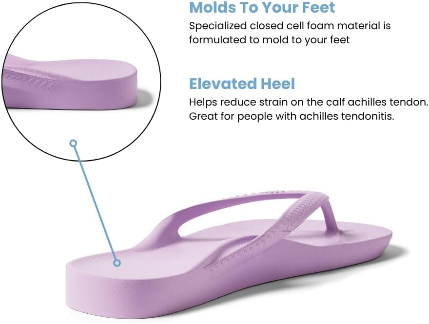 Archies Arch Support Flip Flops for Men & Women – Orthotic Sandals for Plantar Fasciitis Relief – Lightweight, Cushioning, Shock-Absorbing Thong Sandals for Walking, Foot Pain & All-Day Comfort - Image 6