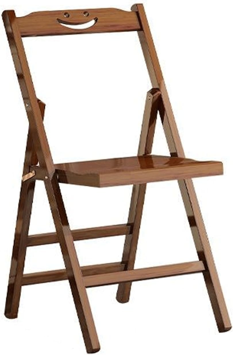Foldable Wood Kitchen Chairs Solid Wood Frame no Assembly Easy to Store Wooden Dining Chairs for Home Outdoor and Office Use with Backrest (Size : Medium-33 * 39 * 65cm)