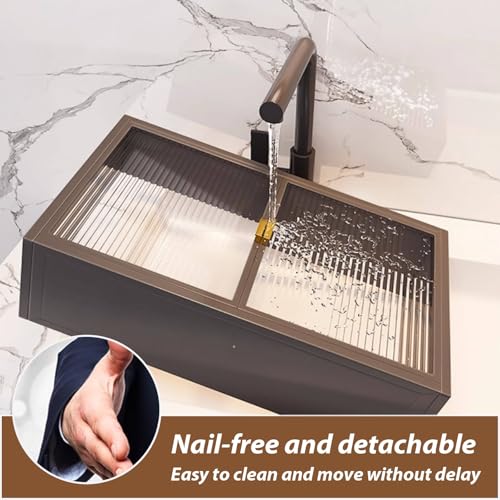 Armario de cocina de pared sin perforaciones multiusos de ancho regulable 6