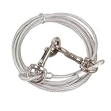 YUDOTE 10ft Dog Tie Out Cable for Small Medium Large Dogs Up to 100 lbs Dog Leash Chain for Outdoor