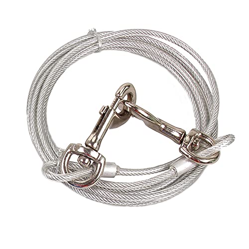 Yudote 10Ft Dog Tie Out Cable For Small Medium Large Dogs Up To 100 Lbs Dog Leash Chain For Outdoor Yard Camping #TOP8