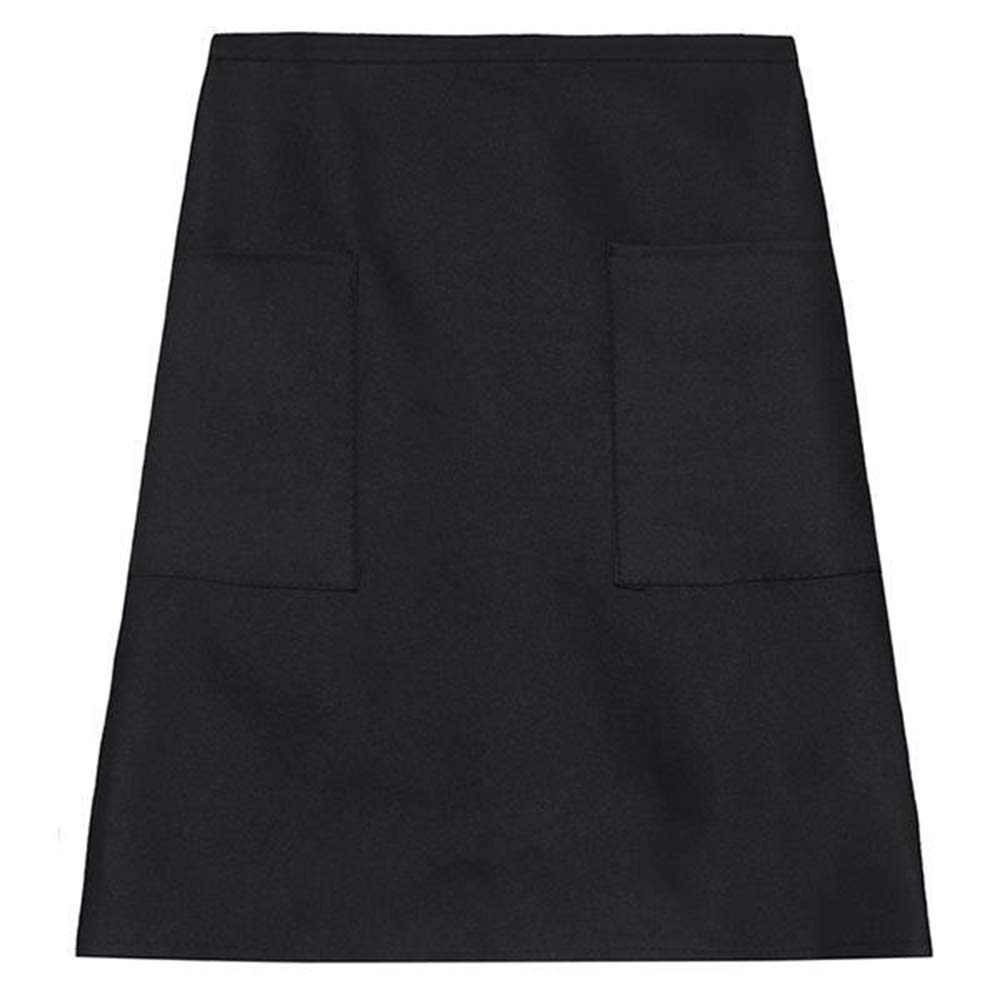 Delantal de la cintura delantal de cintura con 2 bolsillos, servidor de camarero medio delantal para hombres, delantales de camarera - delantal corto de algodón para restaurante de cocina