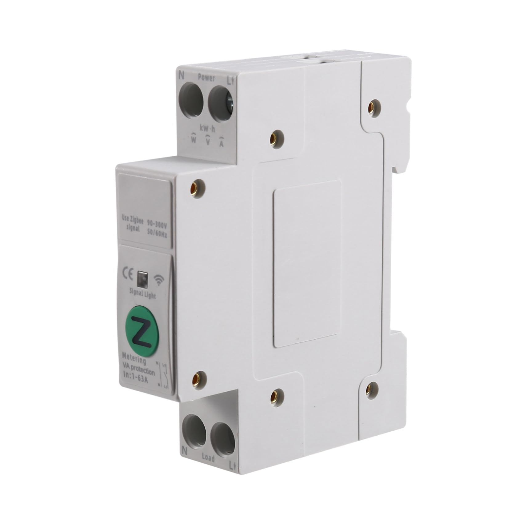 Xnuiasqe TUYA Zigbee Smart Switch 63A 1P+ N Meter Kwh Metering, Monitoring, Circuit Breaker, Timer Relay& Overload Protection
