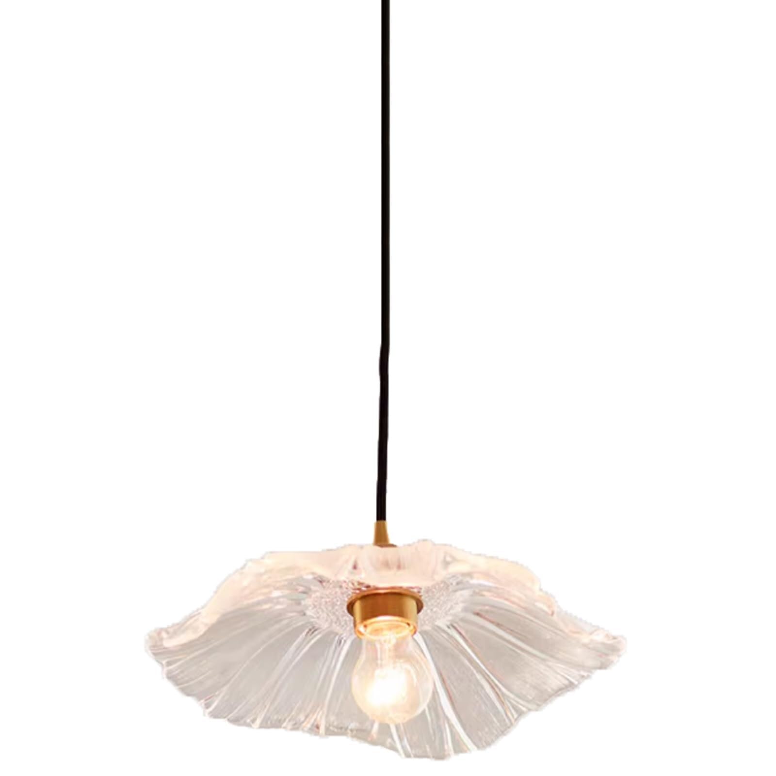 SYAXVOM Contemporary Glass Lampshade Chandelier Brass Head - Stylish Pendant Light Fixture for Restaurant, Living Room, Bar, Corridor, and Kitchen(Grey)