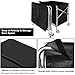 Laundry Cart with Wheels 34.25”L x 20.47”W x 30.7”H, Commercial Laundry Cart 440lbs Load Capacity, Stainless Steel Frame Waterproof Oxford Bag Foldable Industrial Laundry Hamper (Black)