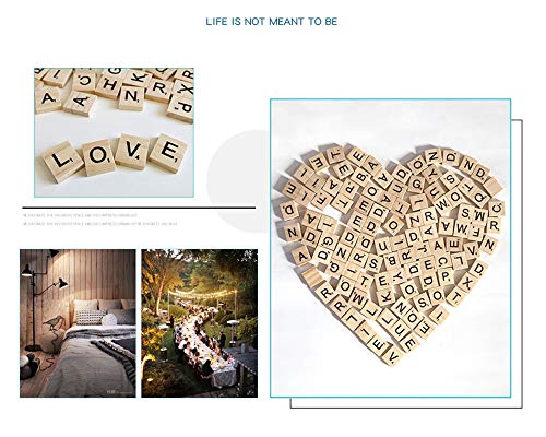 200Pcs Spelling Letters, Diy Making Spelling Crossword Game, Wood Letters Tiles #TOP3