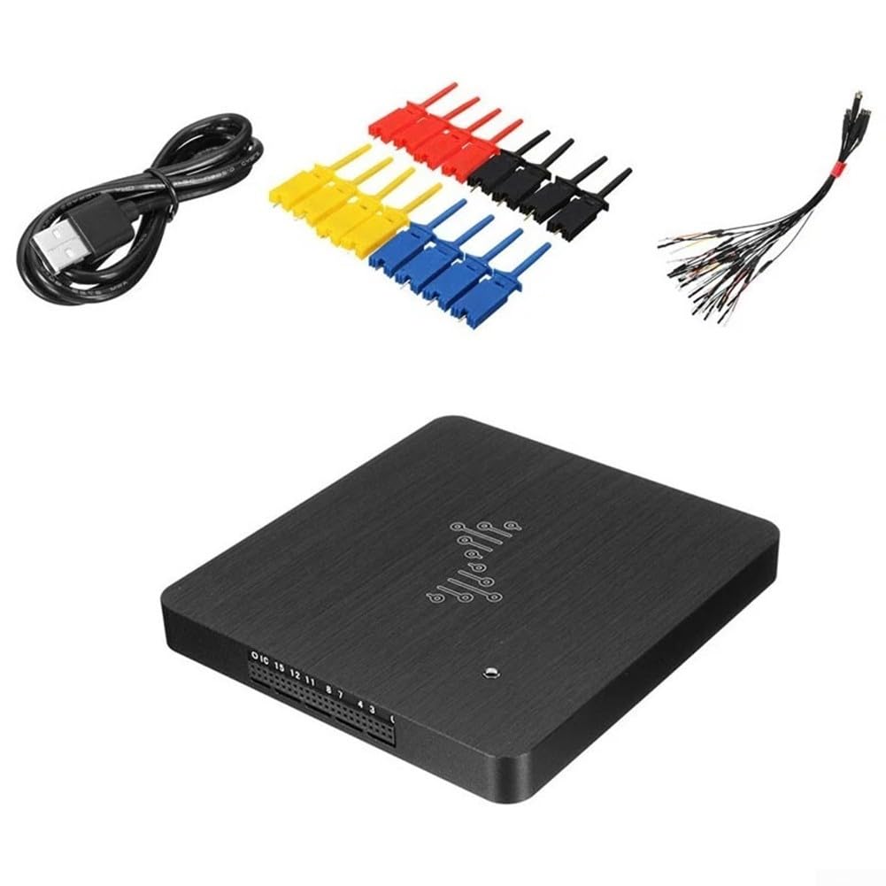 Analizador lógico USB con 16 canales y frecuencia de muestreo de 400 MHz, interfaz tipo C con SDRAM de 256 MB para análisis de PC encendido para XP a 10, para macOS y para sistemas Linux