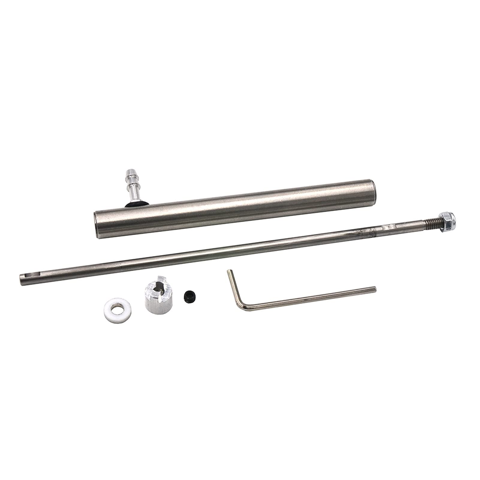 MKVAXR 1 Piece 4mm Stainless Steel Marine Boat Prop Shafts And Shaft Sleeve Tuber Set With Oil Nozzle, For RC Boat Accessory Parts boat shaft components(Shaft 35 Sleeve 30cm)