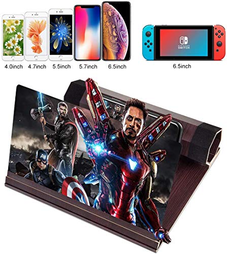 12’’ Screen Magnifier for Smartphone – Mobile Phone 3D Magnifier Projector Screen for Movies, Videos, and Gaming – Foldable Phone Stand with Screen Amplifier – Compatible with All Smartphones