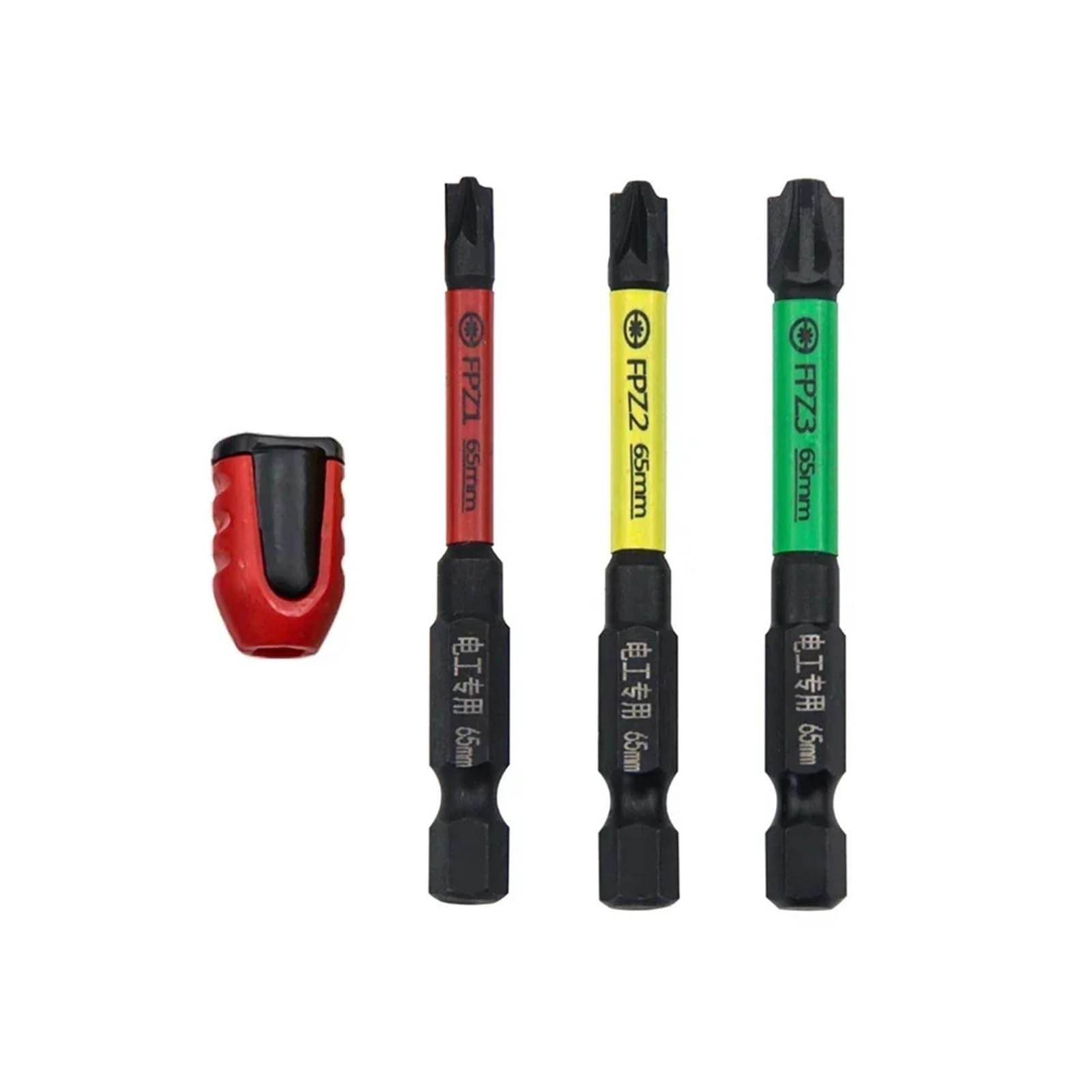 Djskldf 65Mm Fpz Screwdriver Bits 4Pcs Set 60/110Mm Magnetic Special Slotted Cross Pz Screwdriver Bits Fpz1/Fpz2/Fpz3 For Circuit Breakers Electrician Power Tools(65Mm Fpz)