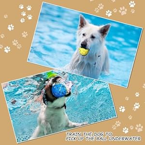 4 Pcs Dog Tennis Balls for Aggressive Chewers Indestructible Dog Toys for Teething Durable Puppy Chew Toy Floating Dog Pet Fetch Toy Ball for Large Medium Small Dog (4 Colors, 2.76″)