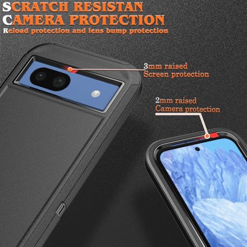 Coque robuste Google Pixel 8A anti-chute avec couche sécurisée et holster - 4