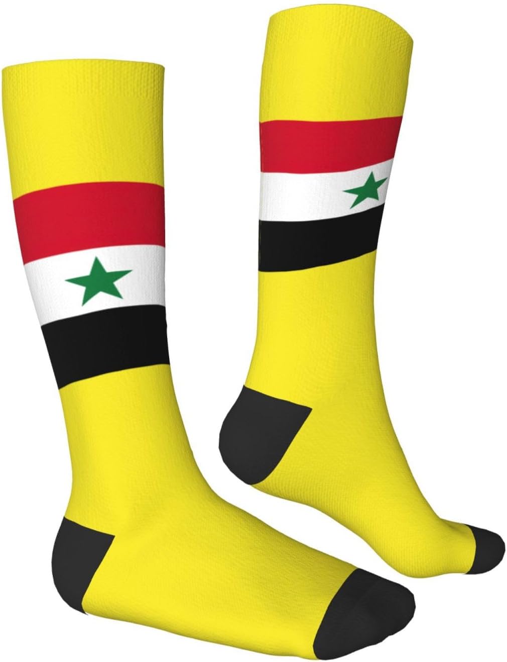 Flag Of The Syrian Arab Republic Print Adult Socks, Elastic Stretch Socks,Soft Breathable For Daily Sports Casual Wear