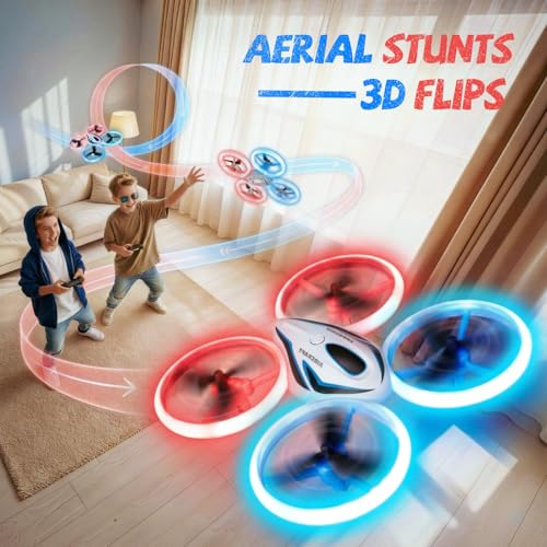 Image of Drone for Kids & Adult, 3 Batteries 24 Min Flight Time, Anti-Collision RC Quadcopter with LED Light, Altitude Hold, Easy to Fly Kids Gifts for Boys & Girls Ages