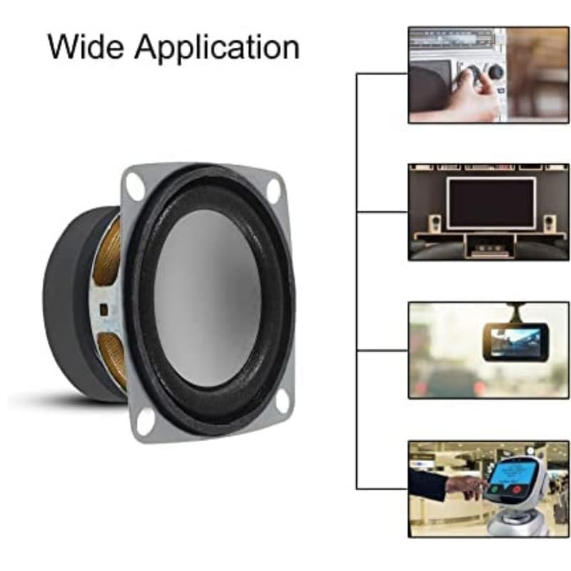 Image of 2 Pcs 2 Inch Square Speaker 50 mm Diameter 4 Ohm 3W for DIY Bluetooth Speaker, DIY Audio Kits etc.