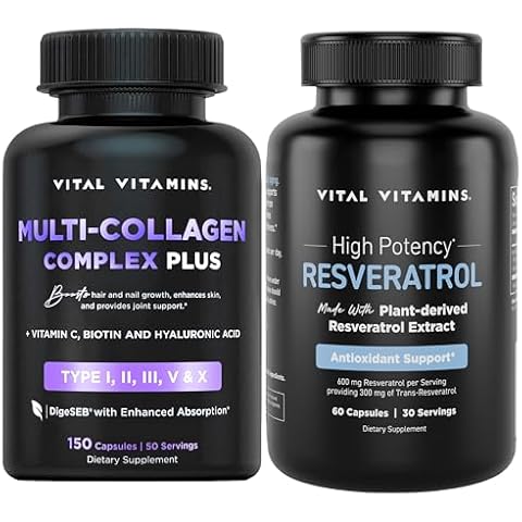 Vital Vitamins Multi Collagen Complex Plus Capsules + Resveratrol Capsules Cover