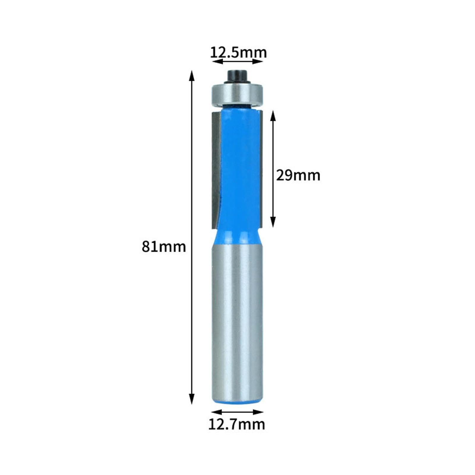 Juego de fresas for carpintería con vástago de 12,7mm, 3 uds., broca for enrutador, máquina de fresado, cuchillo de ranurado con herramientas de recorte de rodamientos