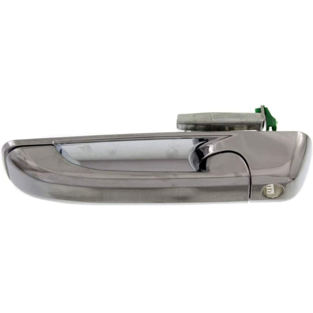 Exterior Door Handles For Dodge D150/D250/D350 1990-1993 - Driver Side Pair, Chrome Metal, No Key Hole (CH1310107)
