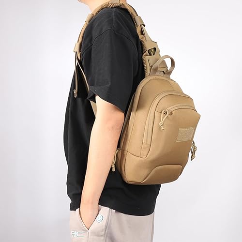 Miniatura 6 de BOMTURN Mochila pequeña para hombre bolsa táctica impermeable compacta EDC bolsas CCW bolsas de transporte oculto para exteriores, Mochilas Sling