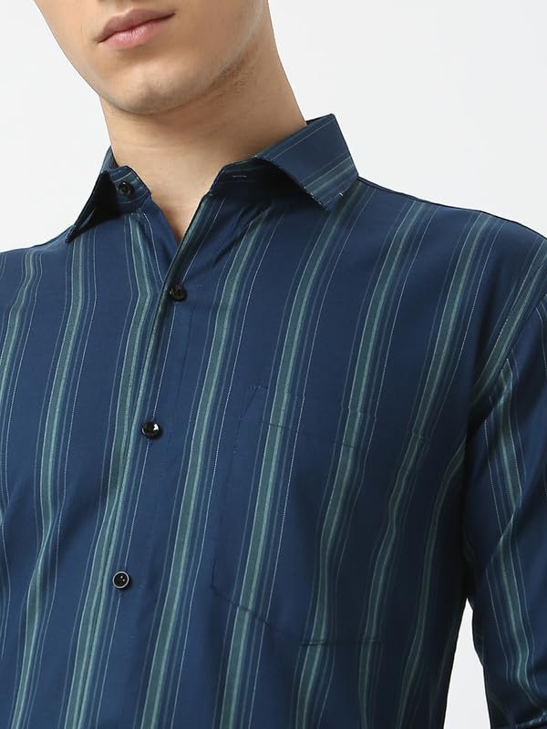 Image of Men's Striped Cotton Formal Shirt