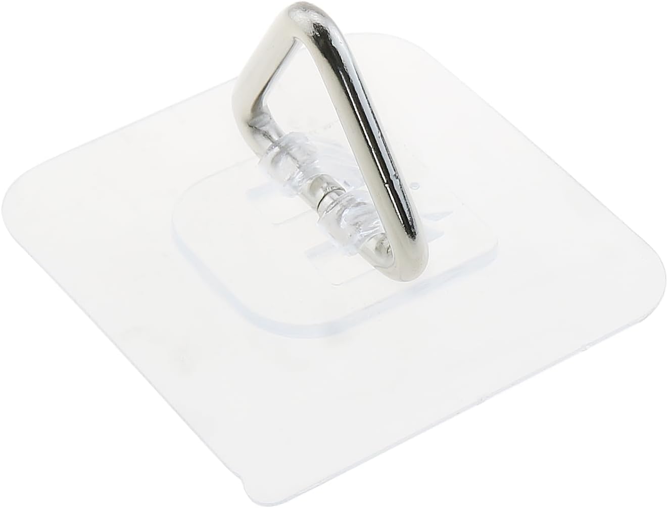 Буйны план view of the ZZHXSM self-adhesive hanger, showing the clear adhesive pad and the triangular metal hook.