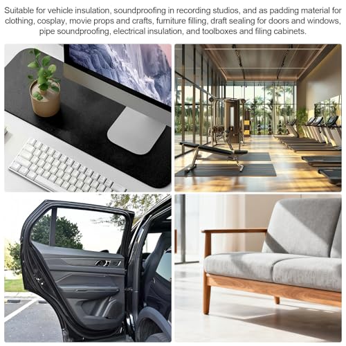 ZHIYUQL® Moosgummi Selbstklebend Neopren Schaumstoffplatte 300MM × 3MM × 2M Schwarz Schaumstoff Selbstklebend Zellkautschuk, Schaumstoffrolle, Dämmmatte, Rutschfest, Schalldämmung