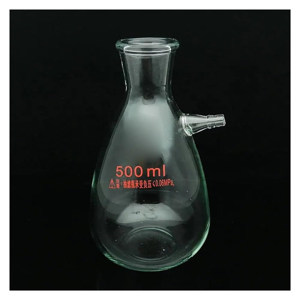 Vetreria da laboratorio 1 bottiglia da laboratorio con beuta di aspirazione sottovuoto in vetro borosilicato ad alta densità da 125/250/500/1000 ml con bocca superiore(1000ml)