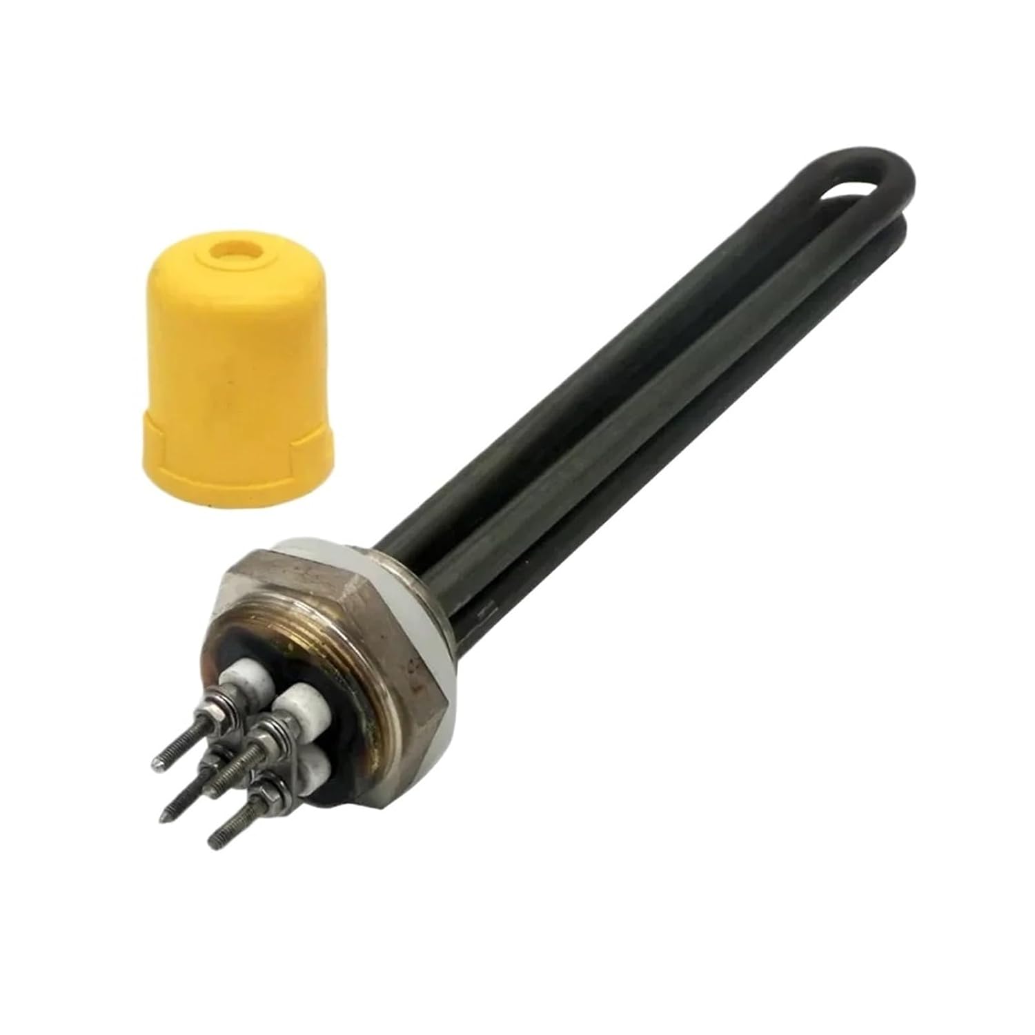 1Pcs DN25 (1") Heating Element Electric Water Heater Parts 3KW/6KW/9KW/12KW 220V Heaters(304SUS,220V_12KW350L DN25 Copper)