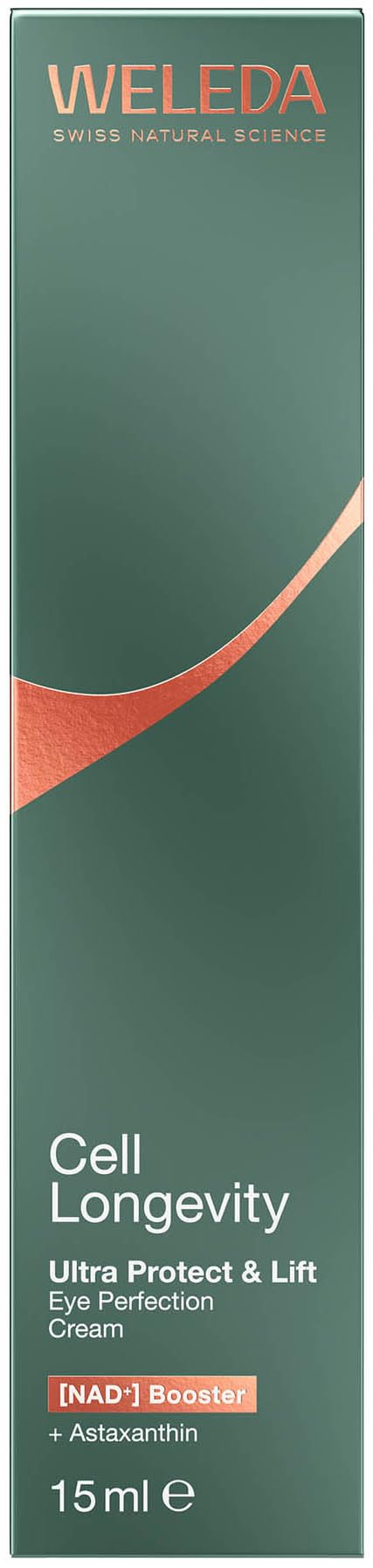 WELEDA Cell Longevity Ultra Protect & Lift Eye Perfection Cream Augenpflege | Augencreme mit [NAD⁺] Booster & Astaxanthin reduziert Falten & strafft die Augenpartie (Naturkosmetik, vegan, 15ml)