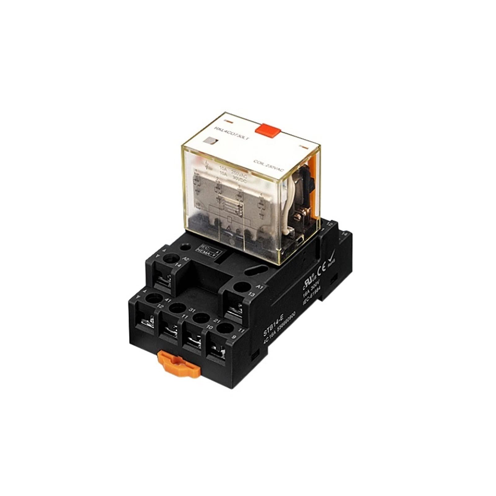 Relé electromecánico CC 24V para automatización de bombas y motores