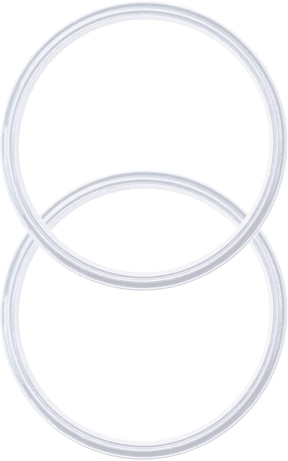 Pack of 2, 20 & 10 oz Replacement Rubber Lid Ring, 3.3 Inch Diameter - Gasket Seals, Lid for Insulated Stainless Steel Tumbler, Cups Vacuum Effect fit for Brands- Yeti, Ozark Trail, Beast - White