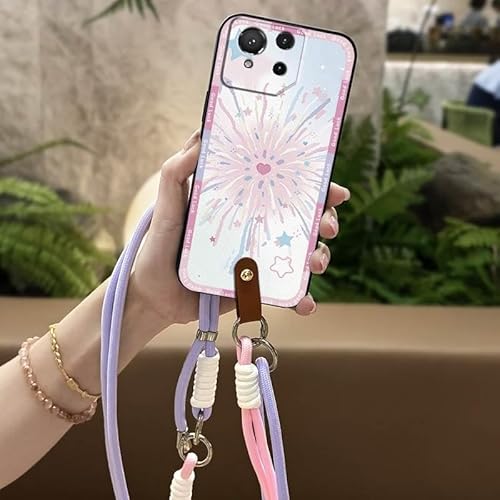 Phone Case Compatible with Asus ROG Phone9/9Pro/ROG9SE, Full wrap Design Anti-dust Graffiti TPU protective Cartoon Necklace Soft