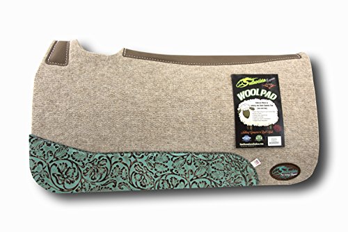 The Montana 100% Extra Fine Wool Saddle Pad By Southwestern 3/4" Or 1" Thick And Designer Wear Leather #TOP4