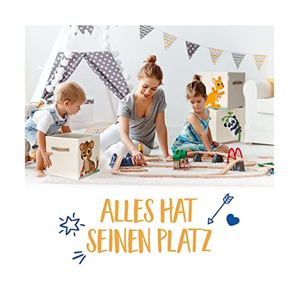 KNECKES Premium Aufbewahrungsbox Kallax Kinder - 8 Motive (33x33x33cm) | Größe passend als Kallax Boxen Kinderzimmer… – Bild 5