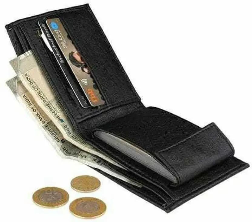 Leather Bifold Wallet for Men, Black, Multi Card Slots, RFID Protected, Currency and Coin Holder with Multiple Compartments-image-31