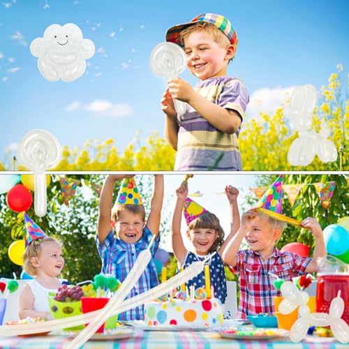 Image of LXZFCRG 260 Balloons Clear Long Skinny Latex Balloon for Balloon Animals, 100Pcs Twisting Ballon Shine for Balloons Arch Party Supplies Weddings Birthday (Clear)