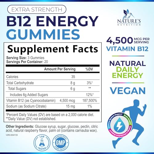 Nature's Nutrition Vitamin B12 Energy Gummies