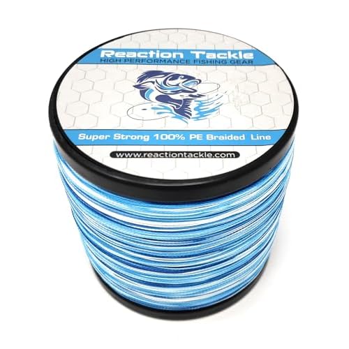 Reaction Tackle Braided Fishing Line – Pro Grade Power Performance for Saltwater or Freshwater Fish – Colored Fishing Line Braid for Extra Visibility