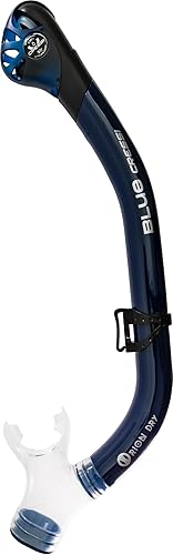 Cressi Snorkel seco para adultos - Boquilla de silicona y protector contra salpicaduras para evitar la entrada de agua - Orion Dry - Diseñado en